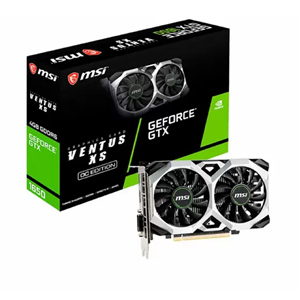 Placa de Vídeo MSI GeForce GTX 1650 Ventus XS OC , 4GB , GDDR6 , 128-Bit , Prata e Preto