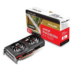 Placa de Vídeo Sapphire Pulse AMD Radeon RX 7600 , 8GB , GDDR6 , 128-Bit , Preto