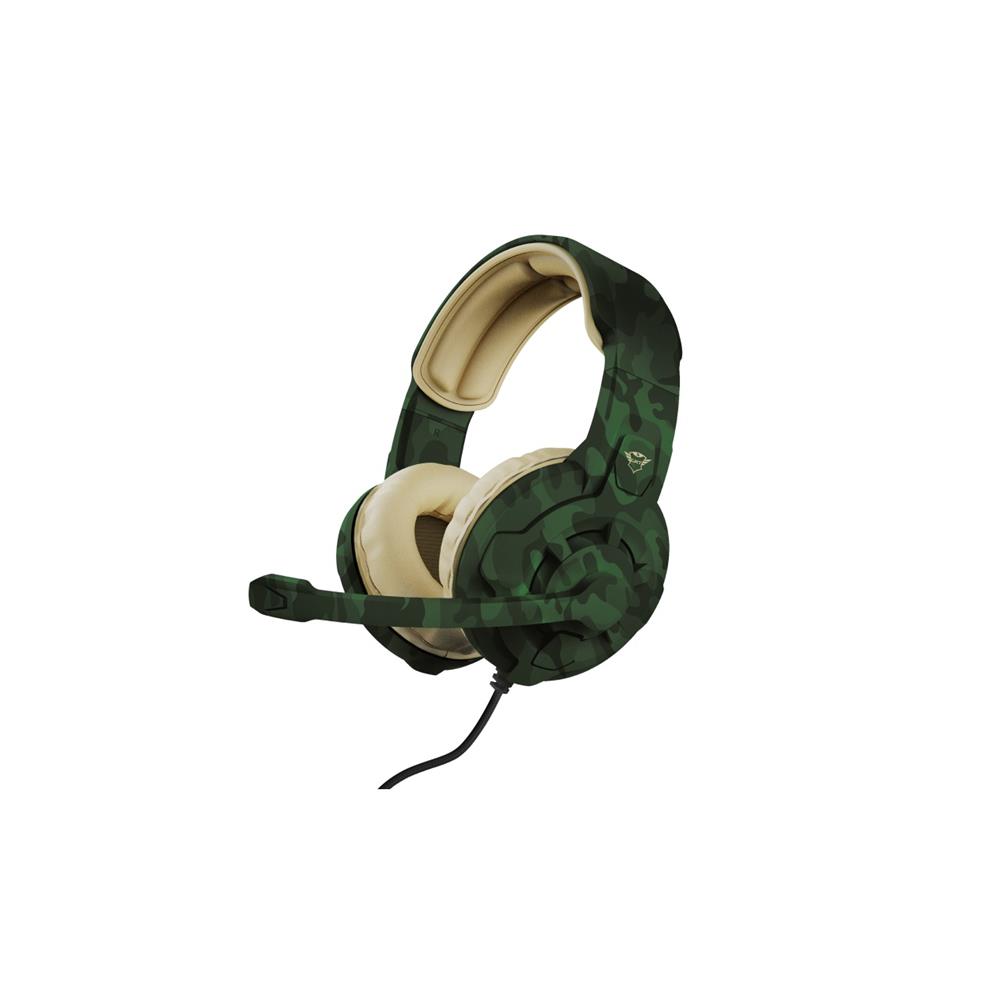Headset Gamer Trust GXT 411C Radius , Drivers 40mm , 3.5mm , Múltiplas Plataformas , On-ear , Verde Camuflado