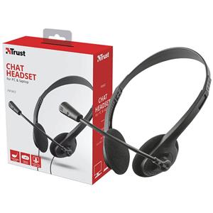 Headset Trust Primo , 3.5mm , Para PC e Notebook , On-ear , Preto