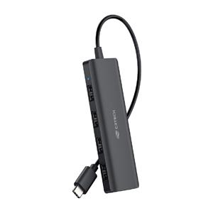 Hub USB  C3Tech , 2.0 , 4 Portas , USB-USB C ,  HU-C230BK 
