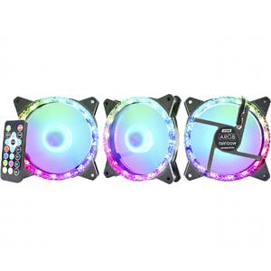 Kit Cooler para Gabinete K-MEX  AA-BDK1 , ARGB , Fan 3x120mm , Controlador , Preto  