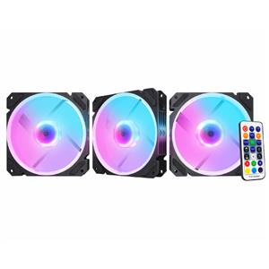 Kit Cooler para Gabinete K-Mex Super Storm II AACA , ARGB , 120mm , com 3 Fans , Preto