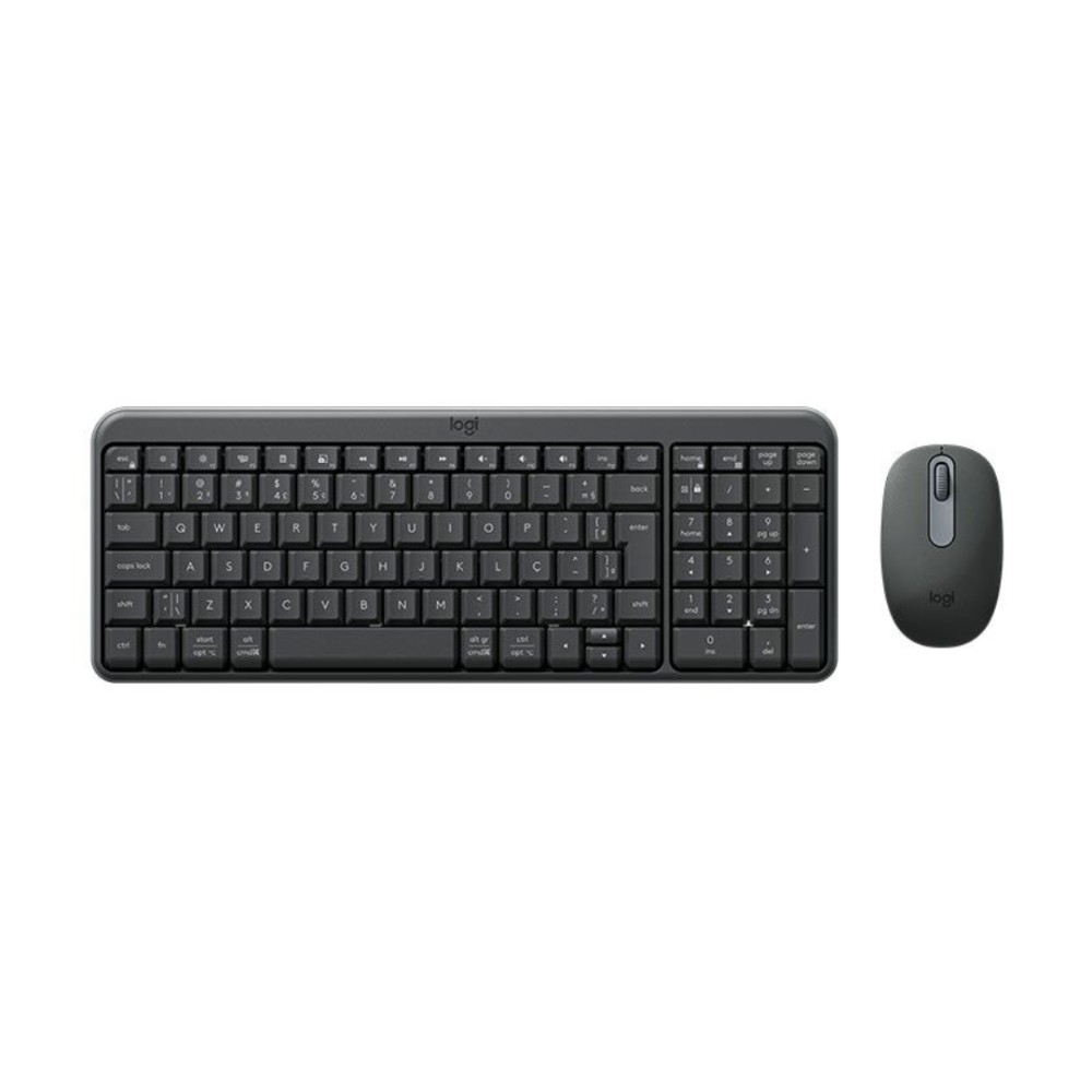 Kit Teclado e Mouse Sem Fio , Logitech MK250 , Conexão 2.4GHz , Teclas Multimídia , Mouse Óptico , Receptor USB Nano , Grafite