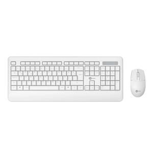 Kit Teclado e Mouse Sem Fio KW202WH Lecoo , ABNT2 , Membrana , DPI 1200 , Ergonômico , 3 Botões , Branco