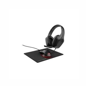 Kit Gamer Trust GXT790 TRIDOX , Headset , Mouse com Iluminação LED 6400 DPI , Mouse Pad , Preto