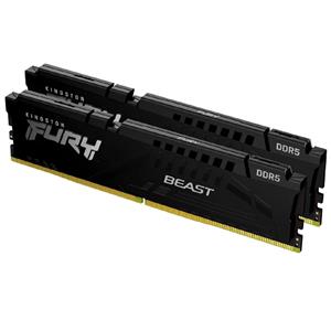 Memória DDR5 Kingston Fury Beast , 32GB (2x 16GB) , 6000MHz , Preto