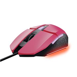 Mouse Com Fio Gamer Trust GXT 109P Felox , ABS , UBS 2.0 , 6 Botões , DPI 6.400 , Rosa