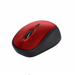 Mouse Trust Yvi+ Silent Wireless – Compacto , Silencioso , Sem Fio , Até 12 Meses de Bateria , 800/1600 DPI , Vermelho e Preto
