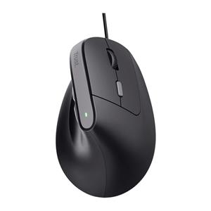 Mouse Vertical Trust Bayo II , USB , 6 Botões , Ergonômico , Preto