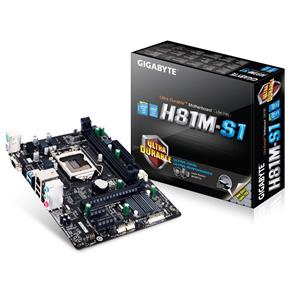 OpenBox Placa Mãe Gigabyte GA-H81M-S1 , Chipset H81 , Intel LGA 1150 , mATX , DDR3