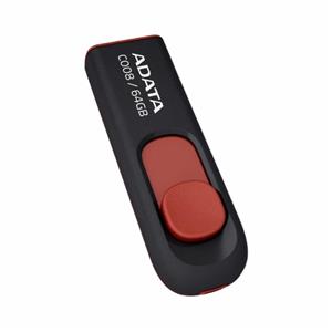 Pen Drive Adata 64 GB , AC008 , USB 2.0 , Preto e Vermelho – AC008-64G-RKD