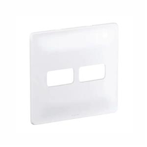 Placa 1+1 Posto Horizontal 4×4" Legrand , Zeffia , Branca