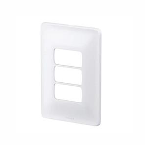 Placa 3 Postos Verticais  Legrand , 4x2 , Sobrepor , Termoplástico , Alta Resistência , Branca