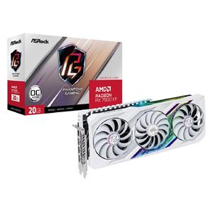 Placa de Vídeo ASRock Radeon RX 7900 XT Phantom Gaming OC , 20GB , GDDR6 , 320-Bit , ARGB , Branco