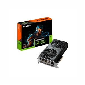 Placa de Vídeo Gigabyte GeForce RTX5060 WindForce  , 8GB , GDDR7 , 128-Bits , Displayport , HDMI , Preto