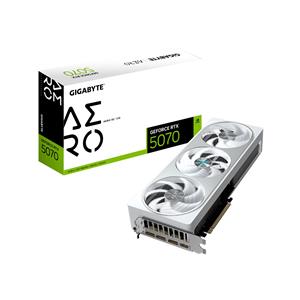 Placa de Vídeo Gigabyte GeForce RTX5070 Aero OC , 12GB , 192-Bits , GDDR7 , Ray Tracing , DLSS , HDMI , Displayport , Branco