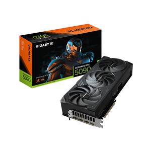 Placa de Vídeo Gigabyte GeForce RTX5090 WindForce OC , 32GB , 512-Bits , GDDR7 , Ray Tracing , DLSS , HDMI , Displayport,Preto