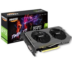 Placa de Vídeo INNO3D GeForce RTX 3050 Twin X2 OC , 8GB , GDDR6 , 128-Bit , Preto
