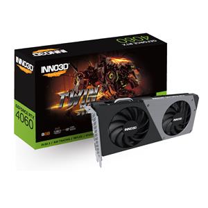 Placa de Vídeo INNO3D GeForce RTX 4060 Twin X2, 8GB, GDDR6, 128-Bit, Preto