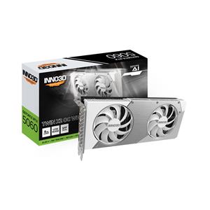 Placa de Vídeo INNO3D NVIDIA GeForce RTX 5060 TWIN X2 OC , 8GB , GDDR7 , DLSS , Ray Tracing , Branco