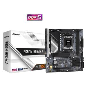 Placa Mãe ASRock B650M-HDV/M.2 , Chipset B650 , AMD AM5 , mATX , DDR5