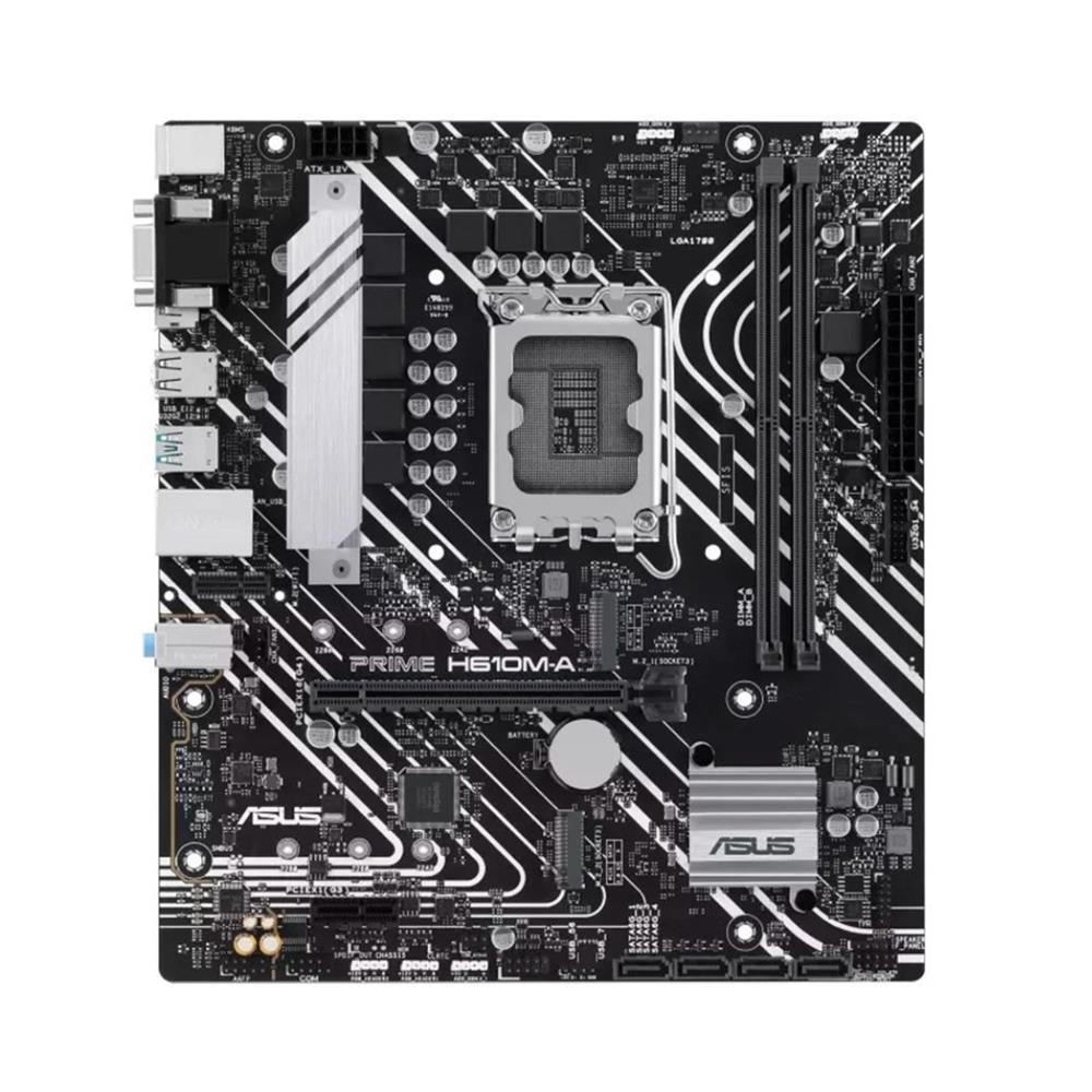 Placa-mãe ASUS Prime H610M-R , Socket LGA1700 , Chipset Intel H610 , mATX , DDR4 , Preto