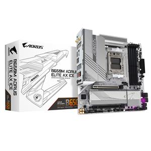 Placa Mãe Gigabyte B650M Aorus Elite AX Ice , Wi-Fi 6E , Chipset B650 , AMD AM5 , mATX , DDR5