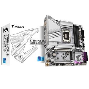 Placa Mãe Gigabyte Z790M Aorus Elite AX Ice , Wi-Fi 6E , Chipset Z790 , Intel LGA1700 , mATX , DDR5