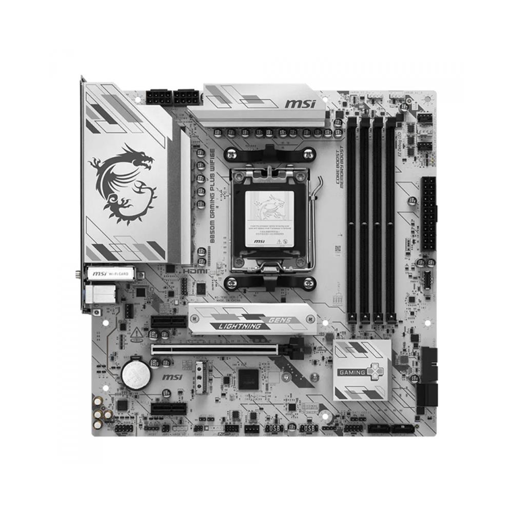 Placa Mãe MSI B850M Gaming Plus WiFi6E , AMD AM5 , DDR5 , Micro-ATX , Bluetooth 5.3 , PCIe 4.0 , M.2 Gen5