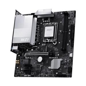 Placa-mãe MSI PRO H810M-B , Intel LGA1851 , Chipset H810 , DDR5 128GB 6400MHz , M.2 PCIe 4.0 NVMe , HDMI 4K , DisplayPort , LAN 2.5G , Prata
