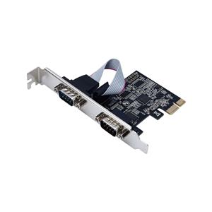 Placa PCI Express Comtac , 1 Mbps , 2 Portas Seriais , compatível com Windows e Linux , Plug & Play , Branco