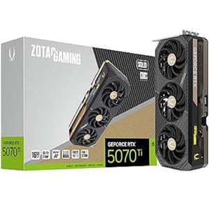 Placa de Video Zotac RTX 5070 , Ti Solid OC , DLSS 4 , 16GB , GDDR7 , 256 bit , PCIe , Preto