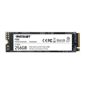 SSD Patriot P300, 256GB, M.2 NVMe 2280, Leitura 1700MB/s e Gravação 1100MB/s