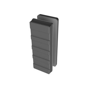 Suporte fechadura AGL , eletroíma , porta de vidro , compatível AL150/AL180/AL200 , alumínio , sem puxador , Cinza