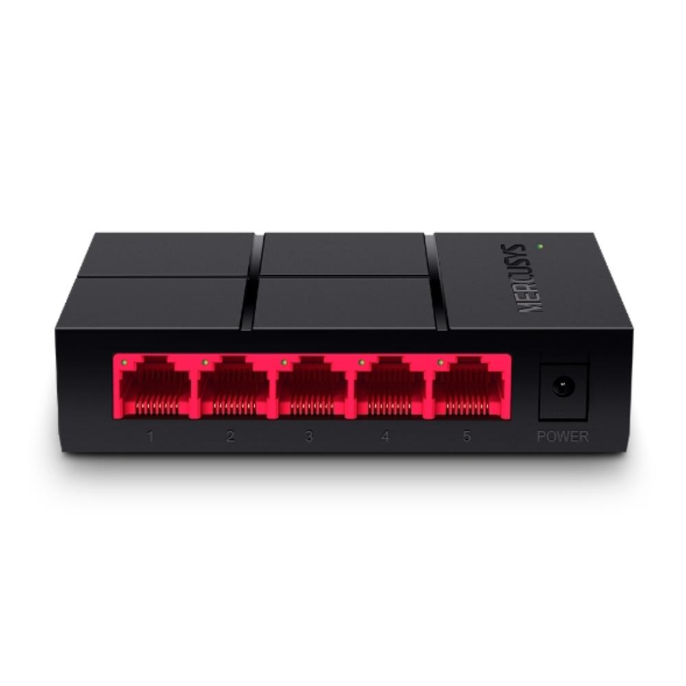 Switch Mercusys MS105G , 5 Portas Gigabit RJ45 , 10/100/1000 Mbps , Plug and Play , Não Gerenciável , Desktop , LiteWave