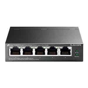 Switch Gigabit Easy Smart 10/100/1000 C/ 5 Portas-TL-SG105PE
