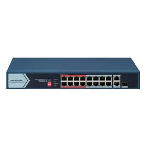 Switch Hikvision Não Gerenciável , 10/100/1000 , 16 Portas , Poe , Metal - DS-3E0318P-E/M
