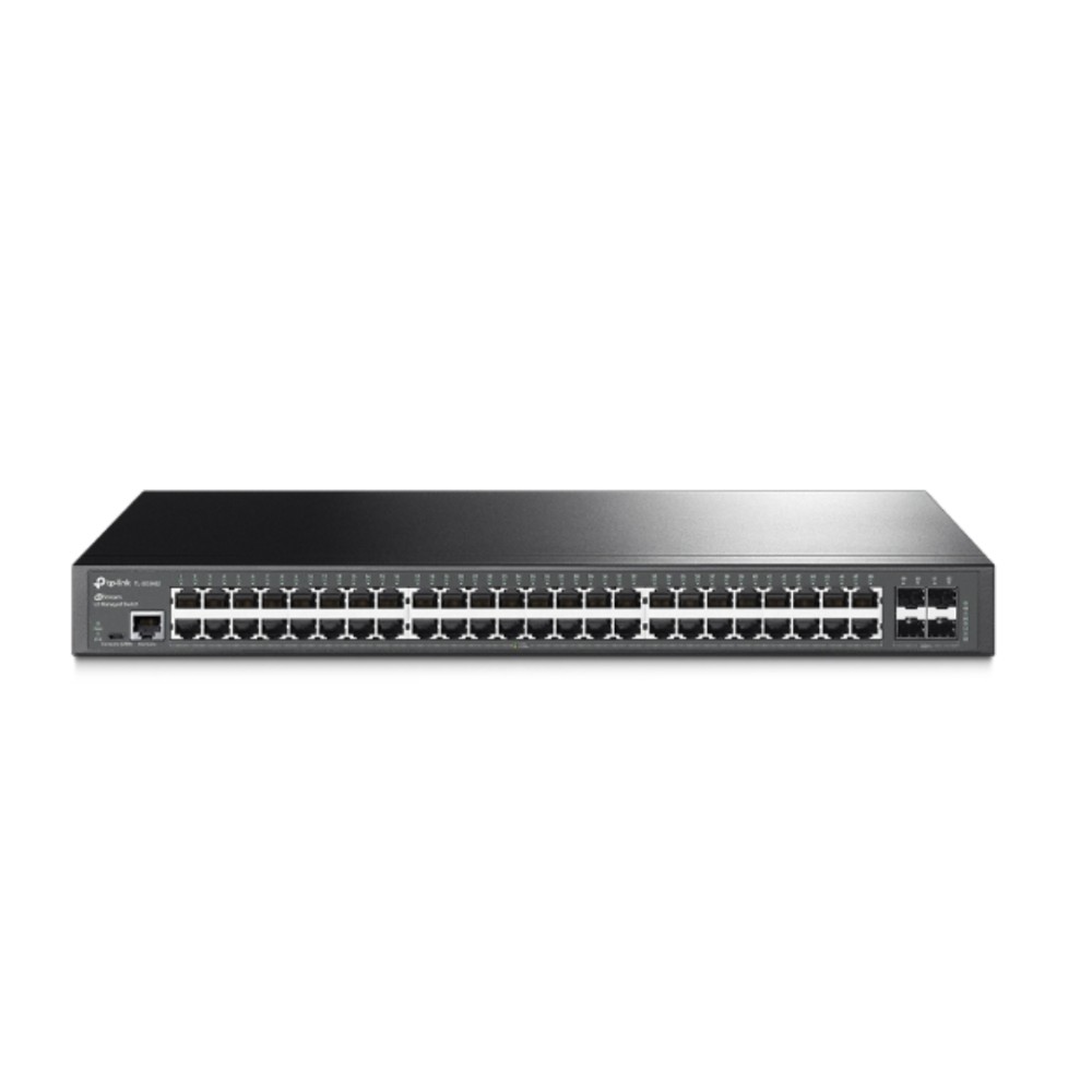 Switch Gerenciável L2+ TP-Link , TL-SG3452 ,  48 Portas Gigabit RJ45 , 4 Slots SFP Gigabit , Controle de Fluxo , Preto