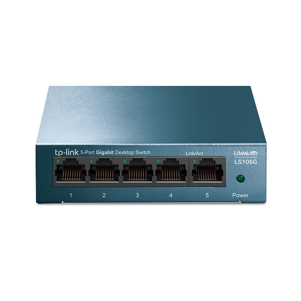 Switch TP-Link Gigabit com 5 Portas 10/100/1000Mbps LS105G