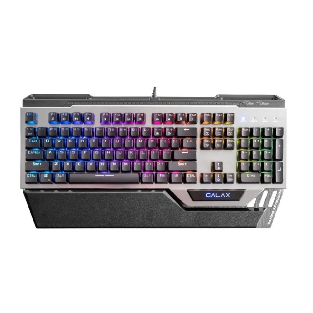 Teclado Mecânico Gamer Galax Stealth-01 , RGB , Switch Blue , Anti-Ghosting , com Apoio de Pulso , USB , Preto