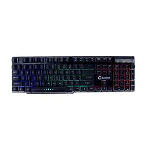 Teclado Gamer Gamemax K207BR , LED 3 Cores , USB , Preto