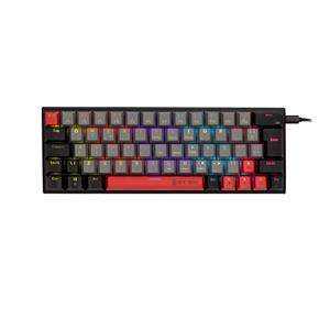 Teclado Mecânico Gamer New Hero Titan Mini 60% , RGB , Switch Blue , ABNT2 , USB , Cinza e Preto