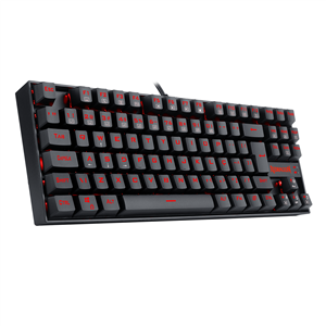 Teclado Mecânico Gamer Redragon Kumara TKL , LED Vermelho , Switch Blue , ABNT2 , USB , Preto