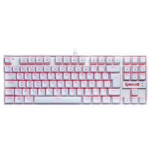 Teclado Mecânico Gamer Redragon Kumara Lunar , LED Vermelho , Switch Black , ABNT2 , USB , Branco