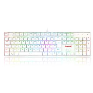 Teclado Mecânico Gamer Redragon Mitra Lunar , RGB , Switch Brown , ABNT2 , USB , Branco