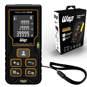 Trena Digital á Laser WAP TLP 40 , Visor LCD iluminado , 40m , Resistente à Água , Preto