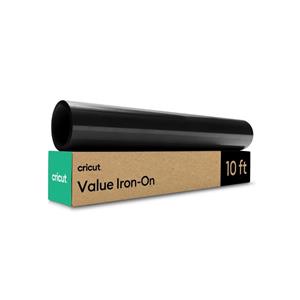 Cricut Value Iron-On , Preto (30,5 cm x 3 m) – HTV (vinil de transferência por calor)