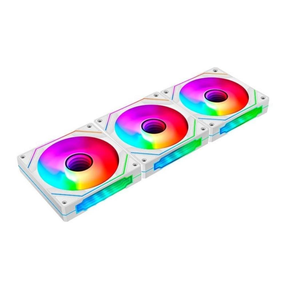 Kit Fan Com 3 Unidades Liketec Enigma ARGB, 120mm, Com Controladora, Branco