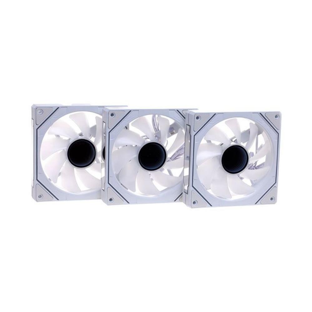 Kit Fan Com 3 Unidades Liketec Enigma ARGB, 120mm, Com Controladora, Branco
